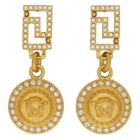 fake versace earrings|Versace earrings price.